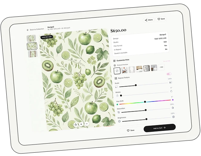 TPC Design editor on iPad