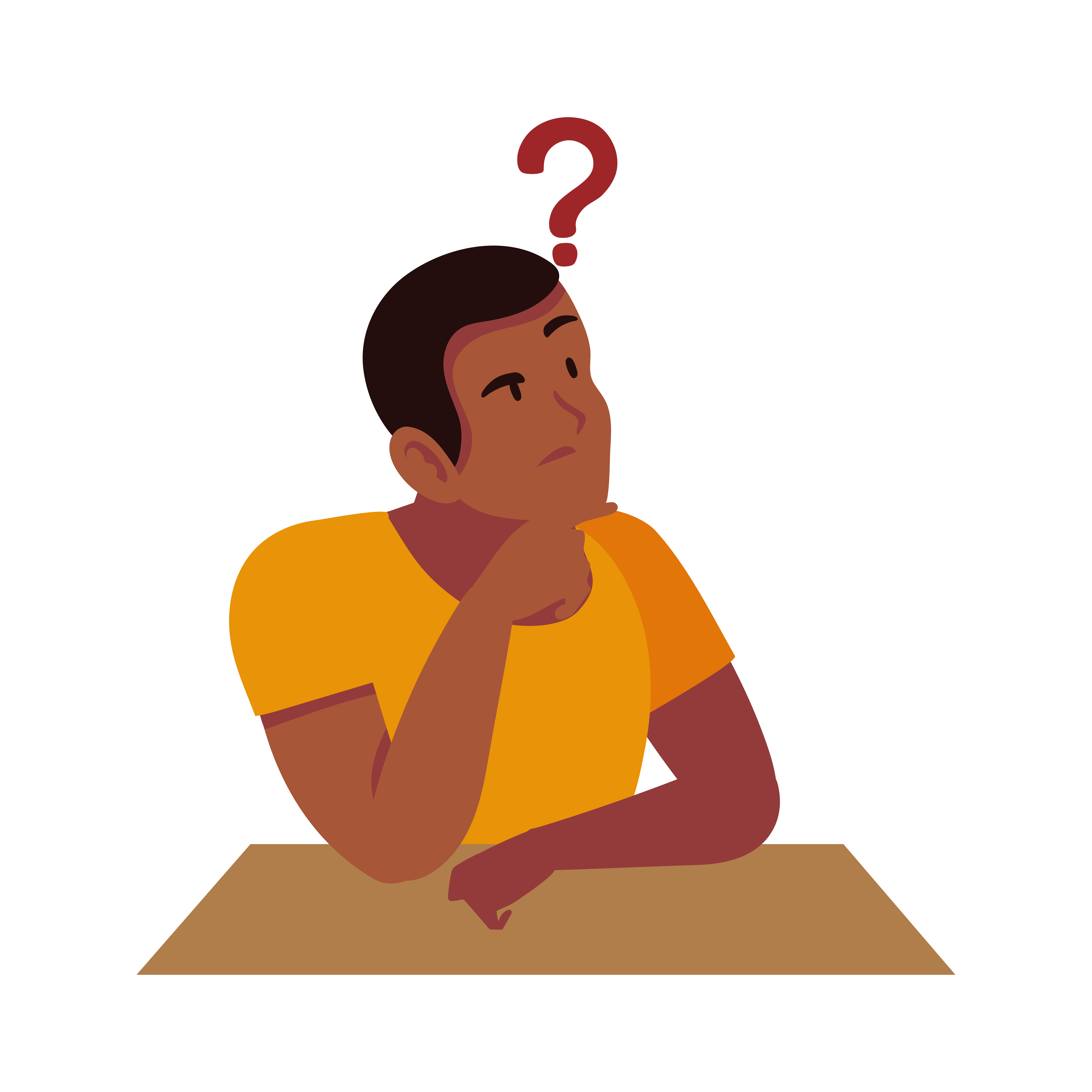 illustration d'un personnage qui doute