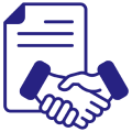 icone contrat signé (contrat avec une poignée de main)