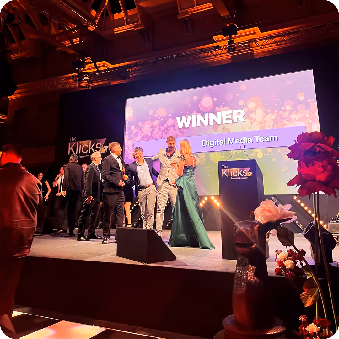 Digital Media Team winning at Klaviyo awards