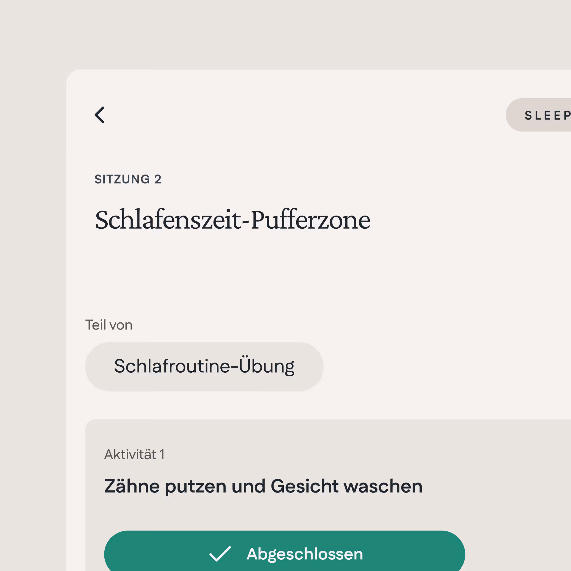 Journal screen