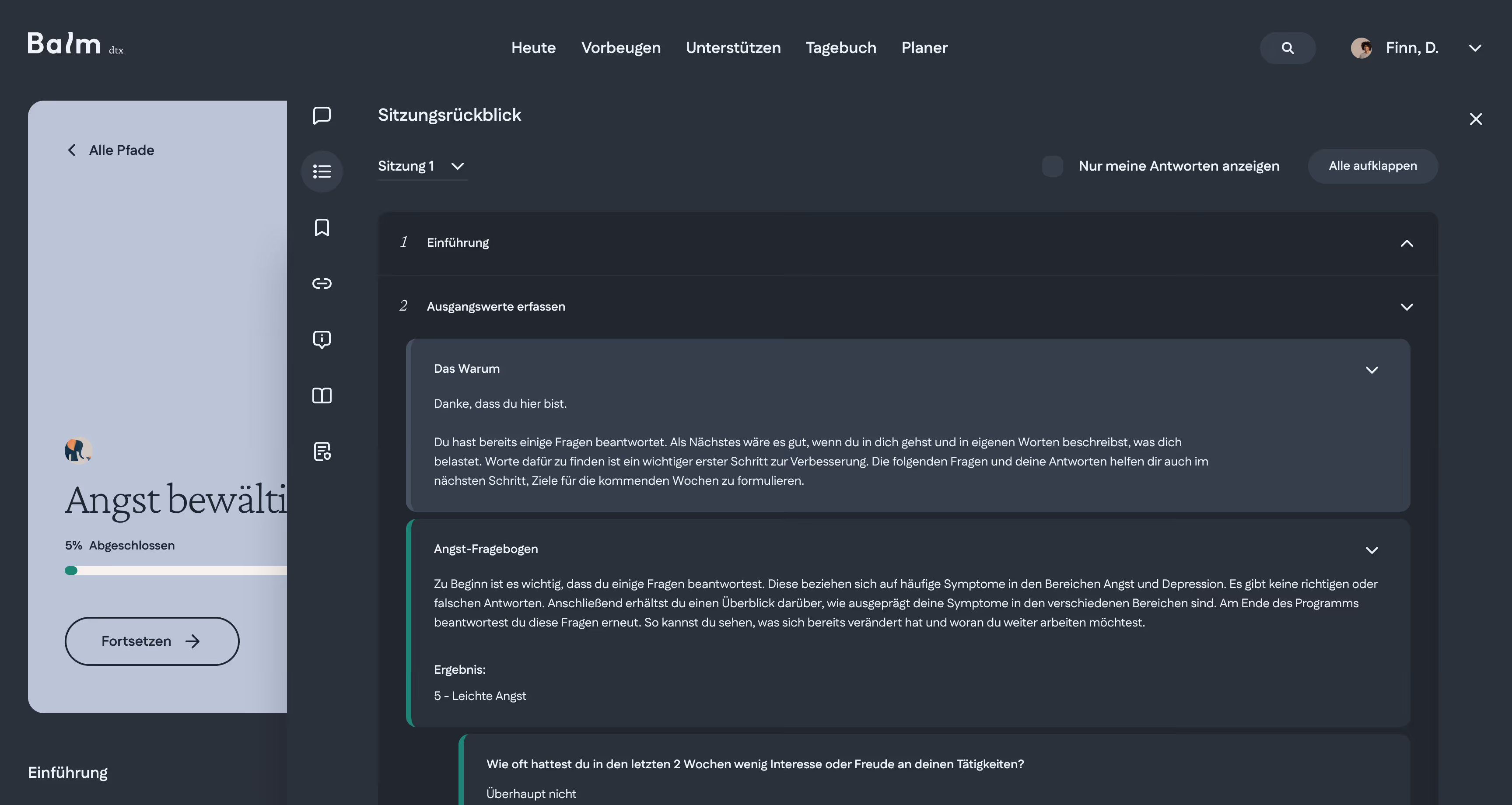 Balm Session Recaps preview on desktop