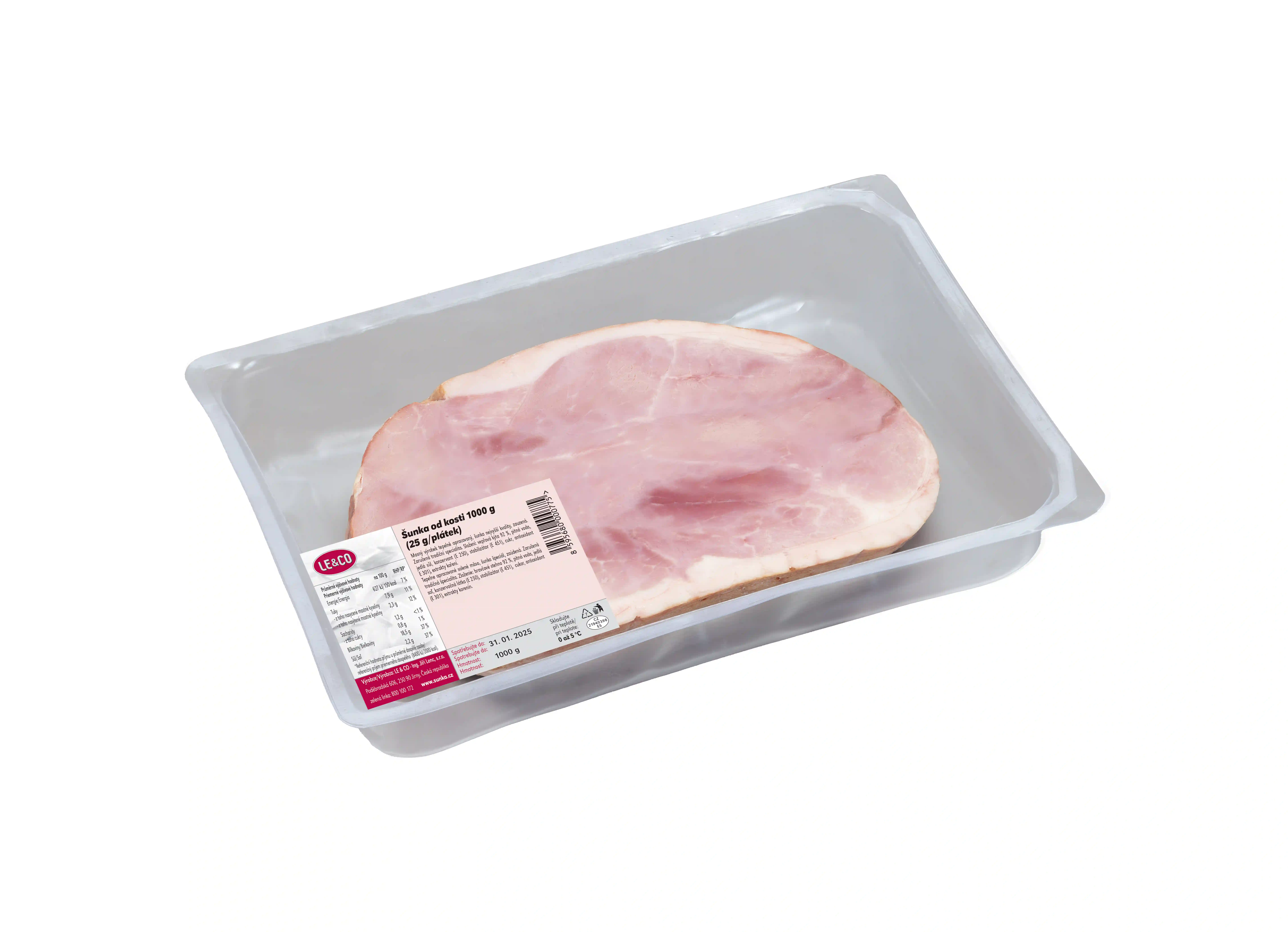 Šunka od kosti 92% cca 1000 g