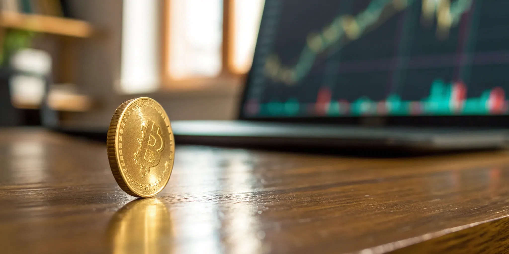 Gold coin and price chart indicating rate changes.