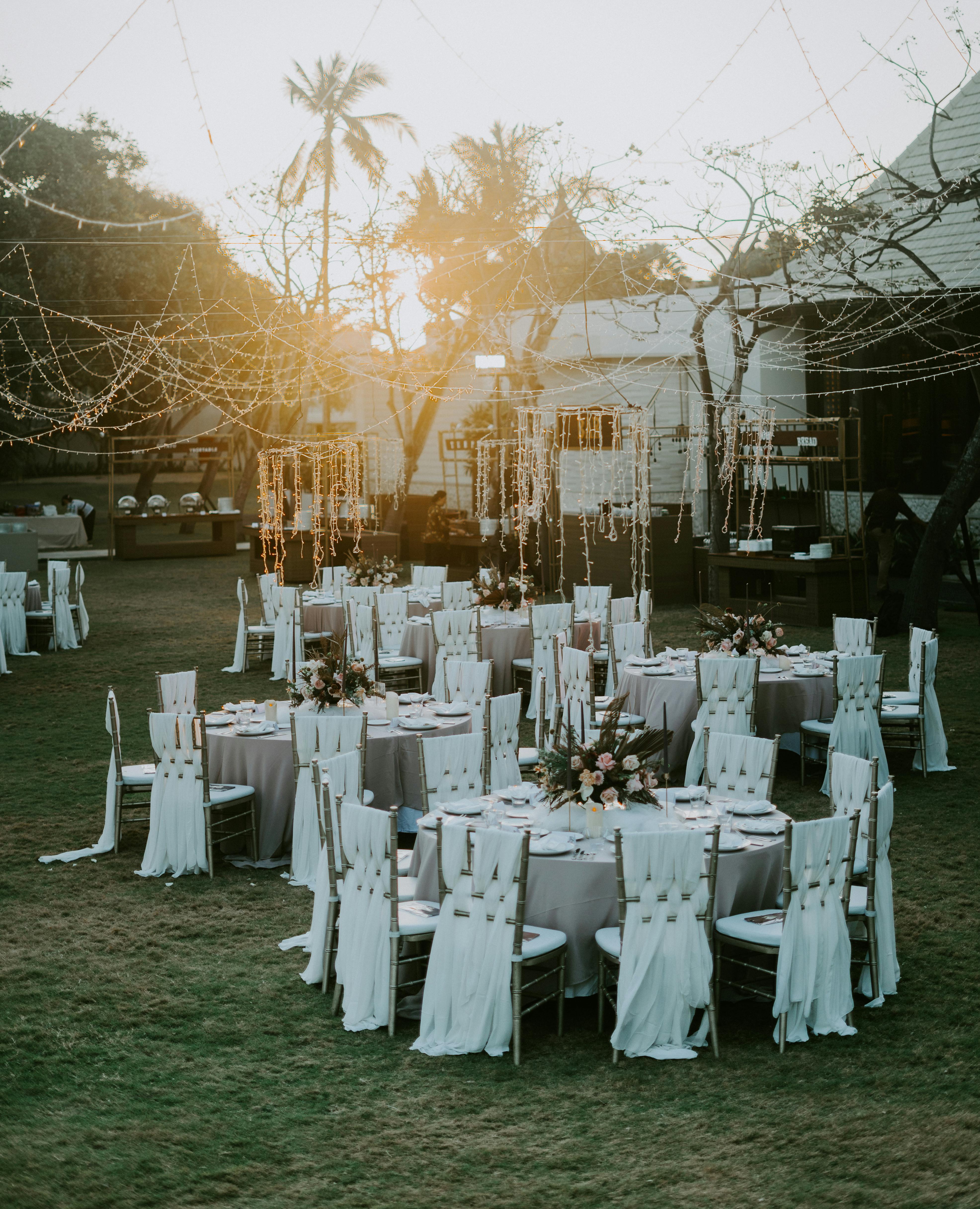 Outside wedding venue
