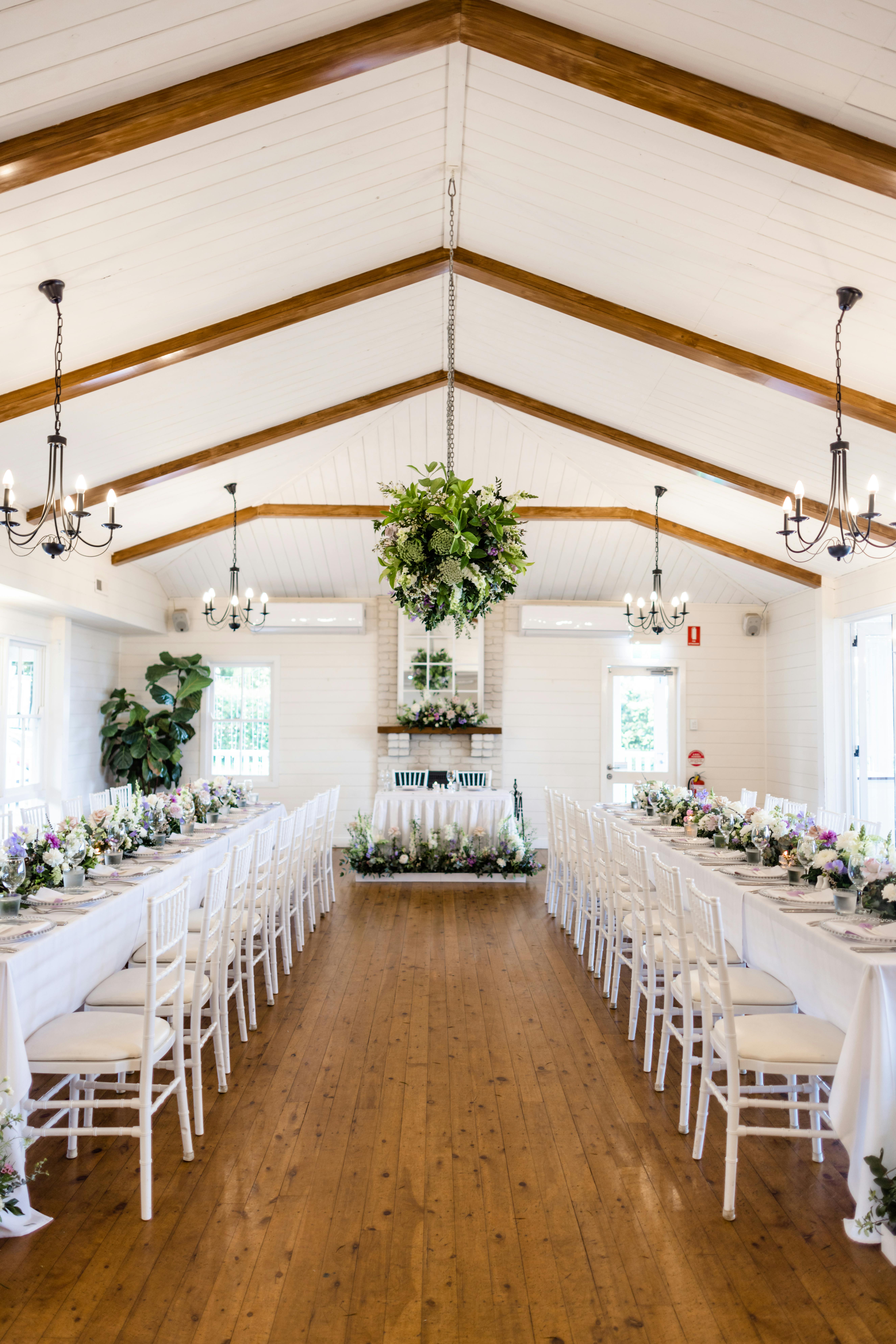 small wedding venue inside a house