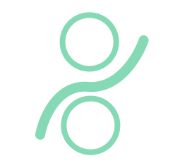 Two circles with a line through mimicking a conductor and representing orchestrate. 