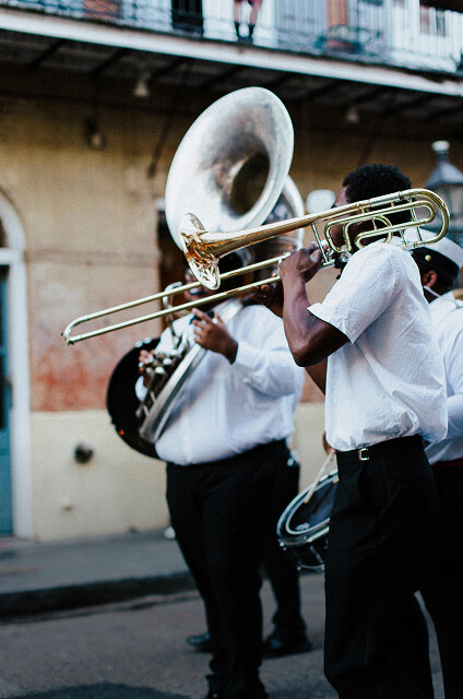 people playing musical instruments in new orleans