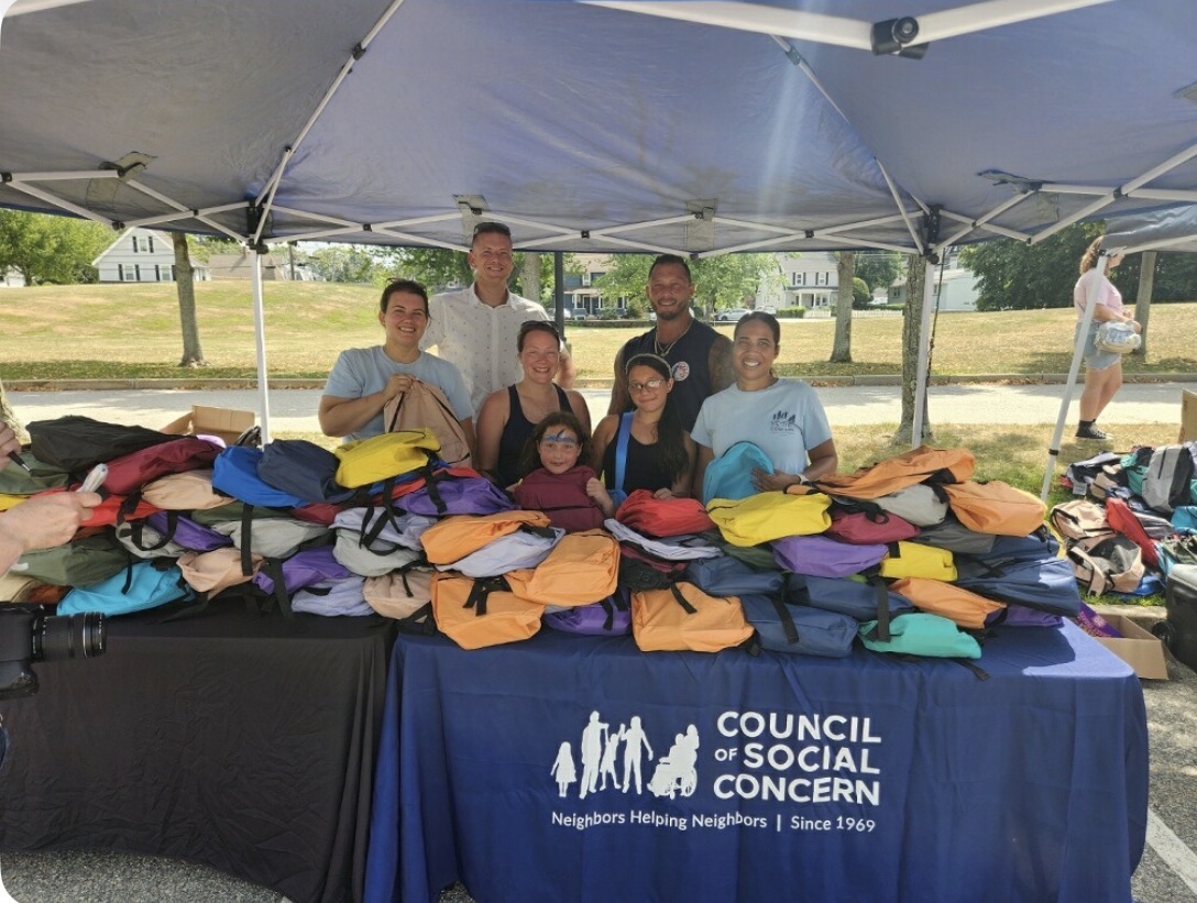 Backpacks ready for the Back to School Giveaway