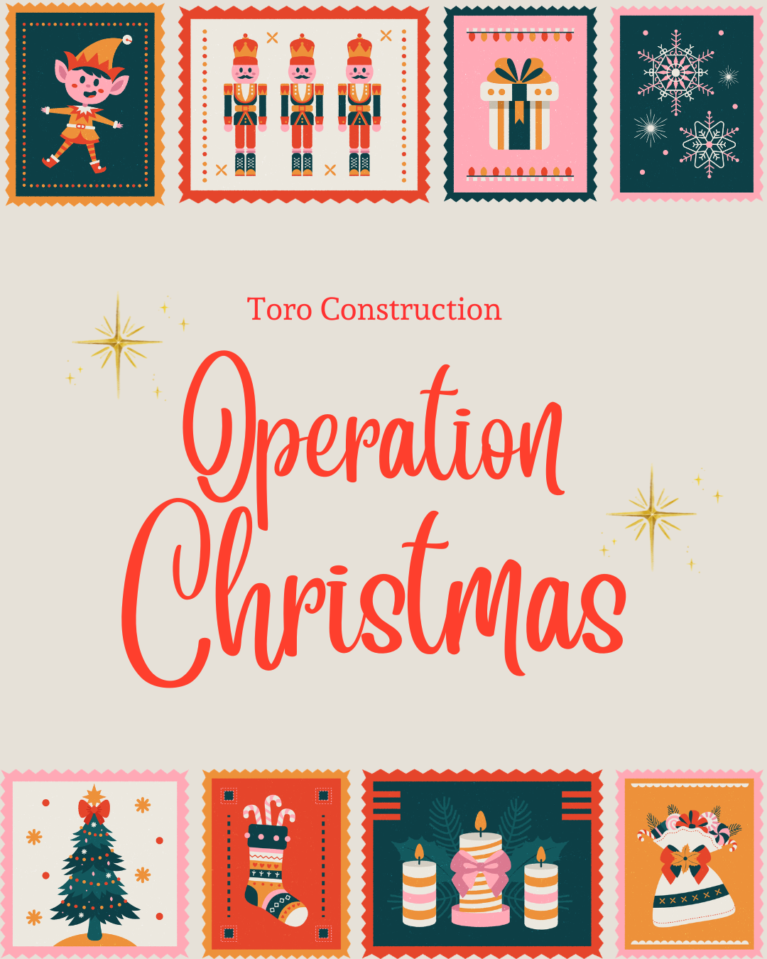 Toro Construction Operation Christmas event graphic