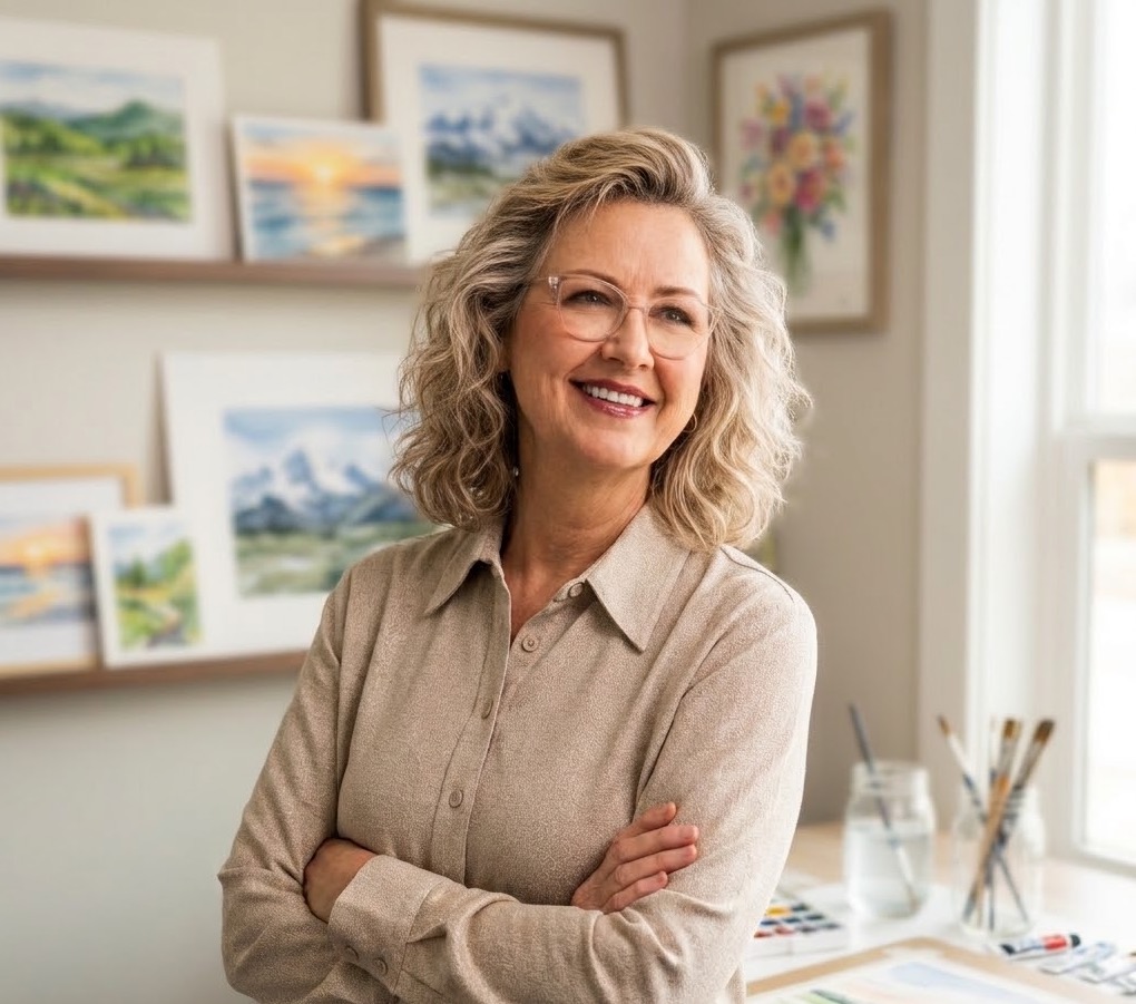 Pat Konicki in Art Studio
