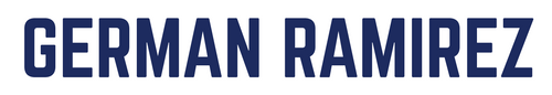 Text displaying the name German Ramirez in bold, uppercase, dark blue letters.