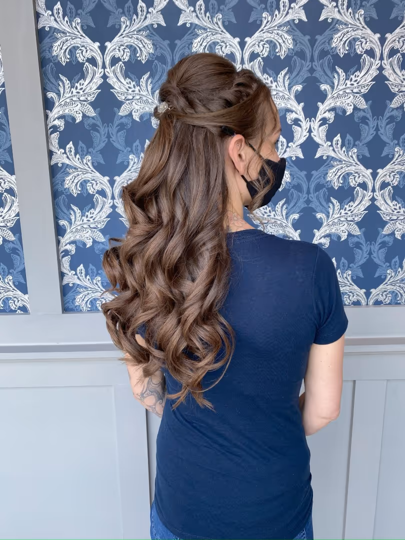 Wedding hair extensions blonde waves