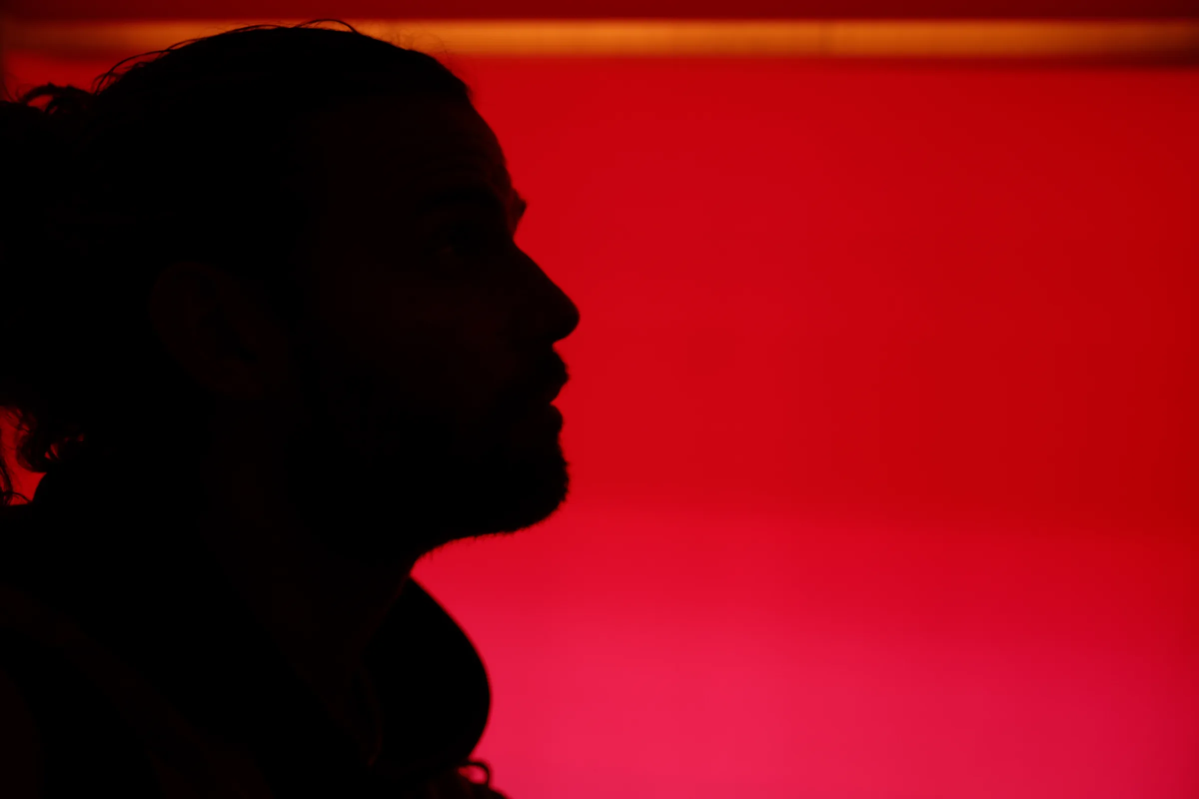 Bearded person silhouette