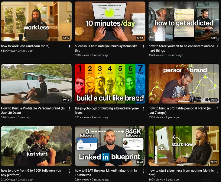 YouTube thumbnails