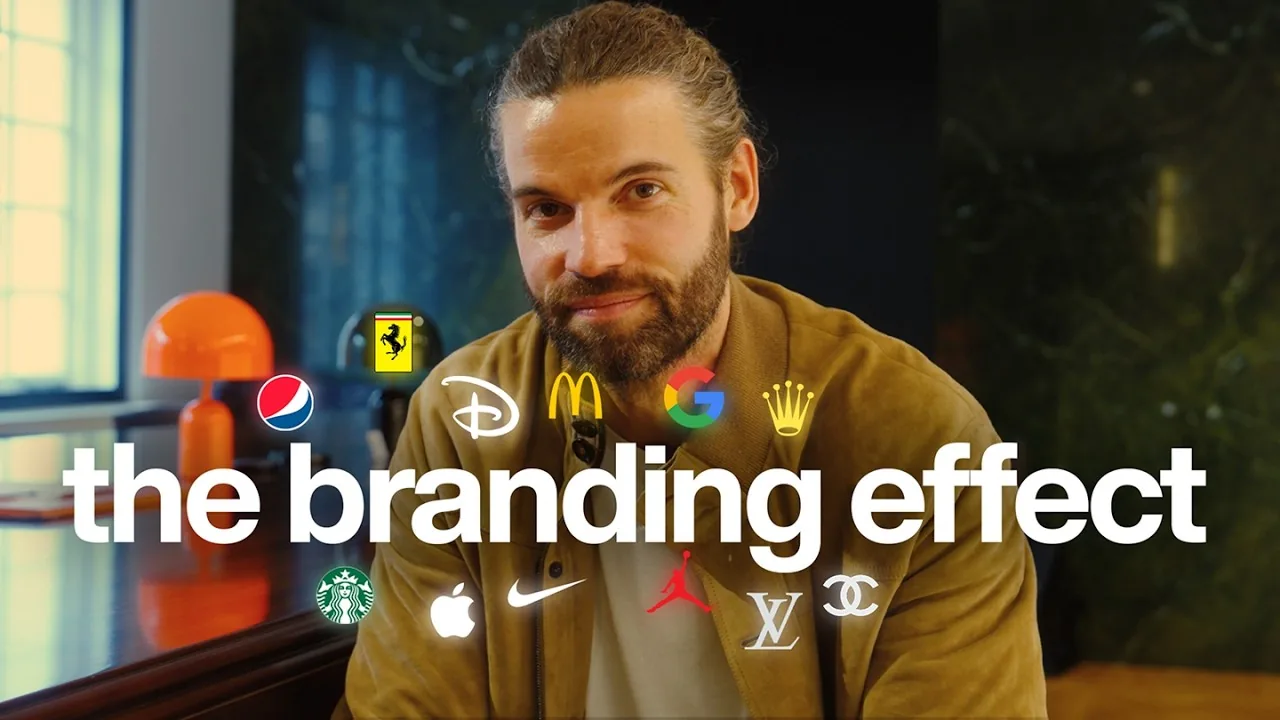 Man with logos