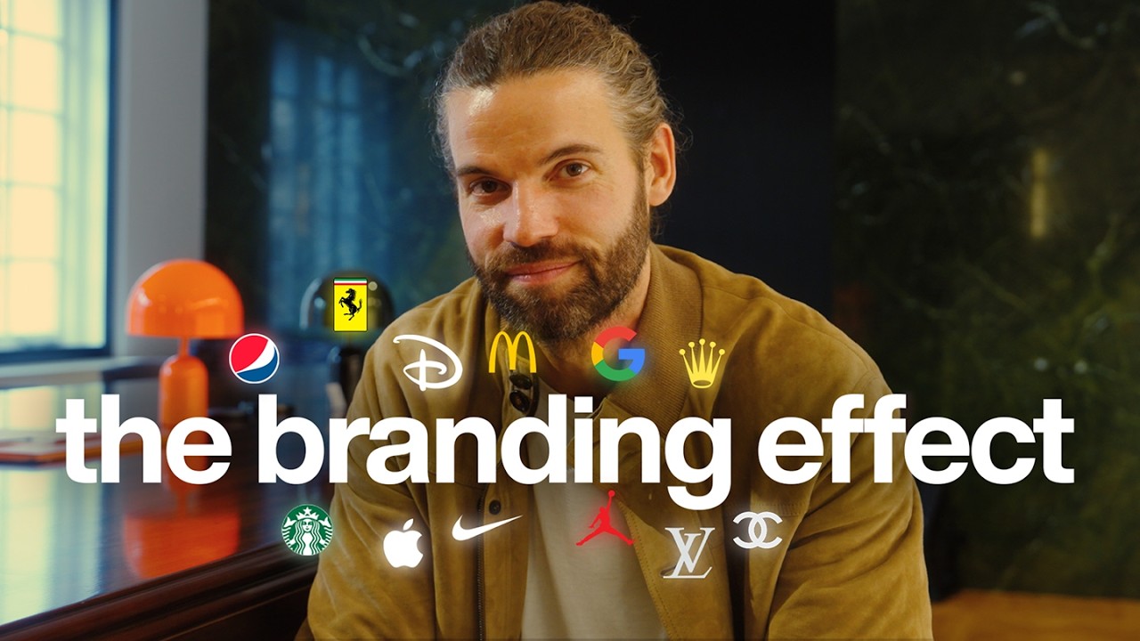 Man with logos