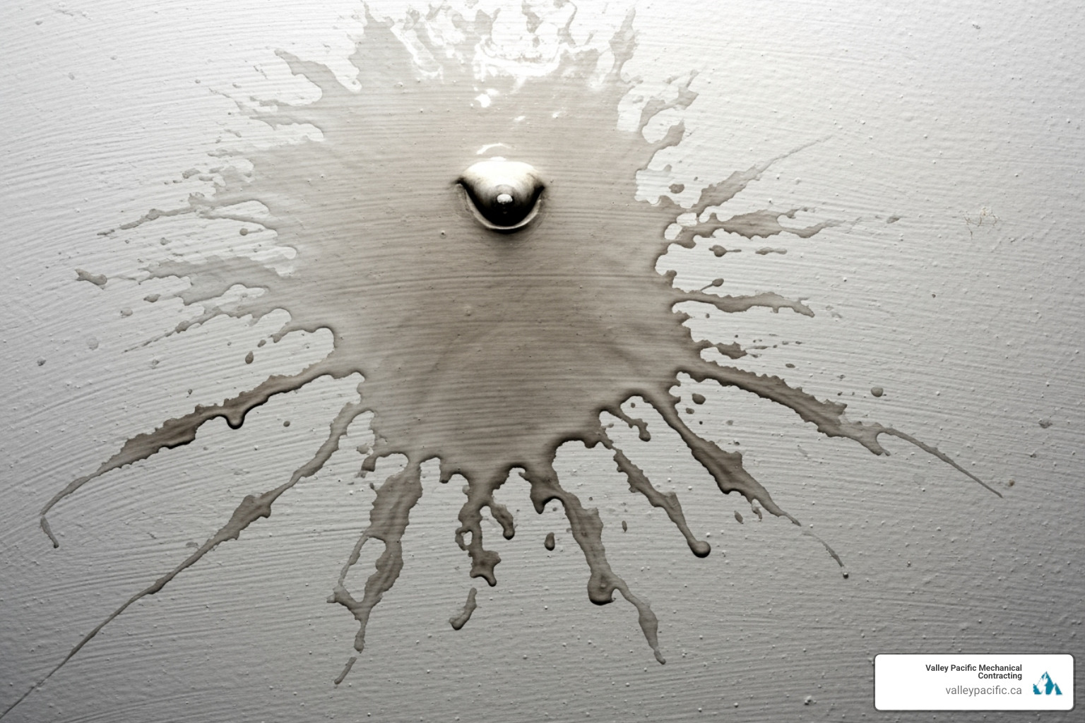 A water stain spreading on a ceiling or wall - burst pipe repair