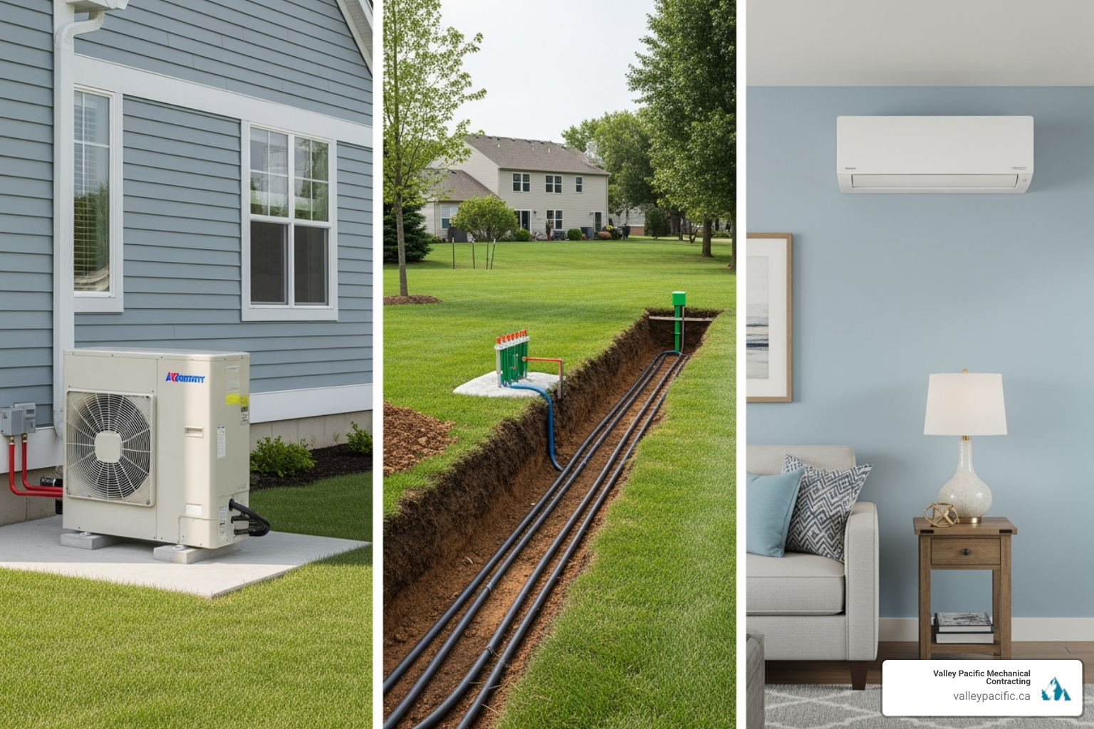 three main types of heat pumps: air-source, ground-source, and ductless mini-split - residential heat pump