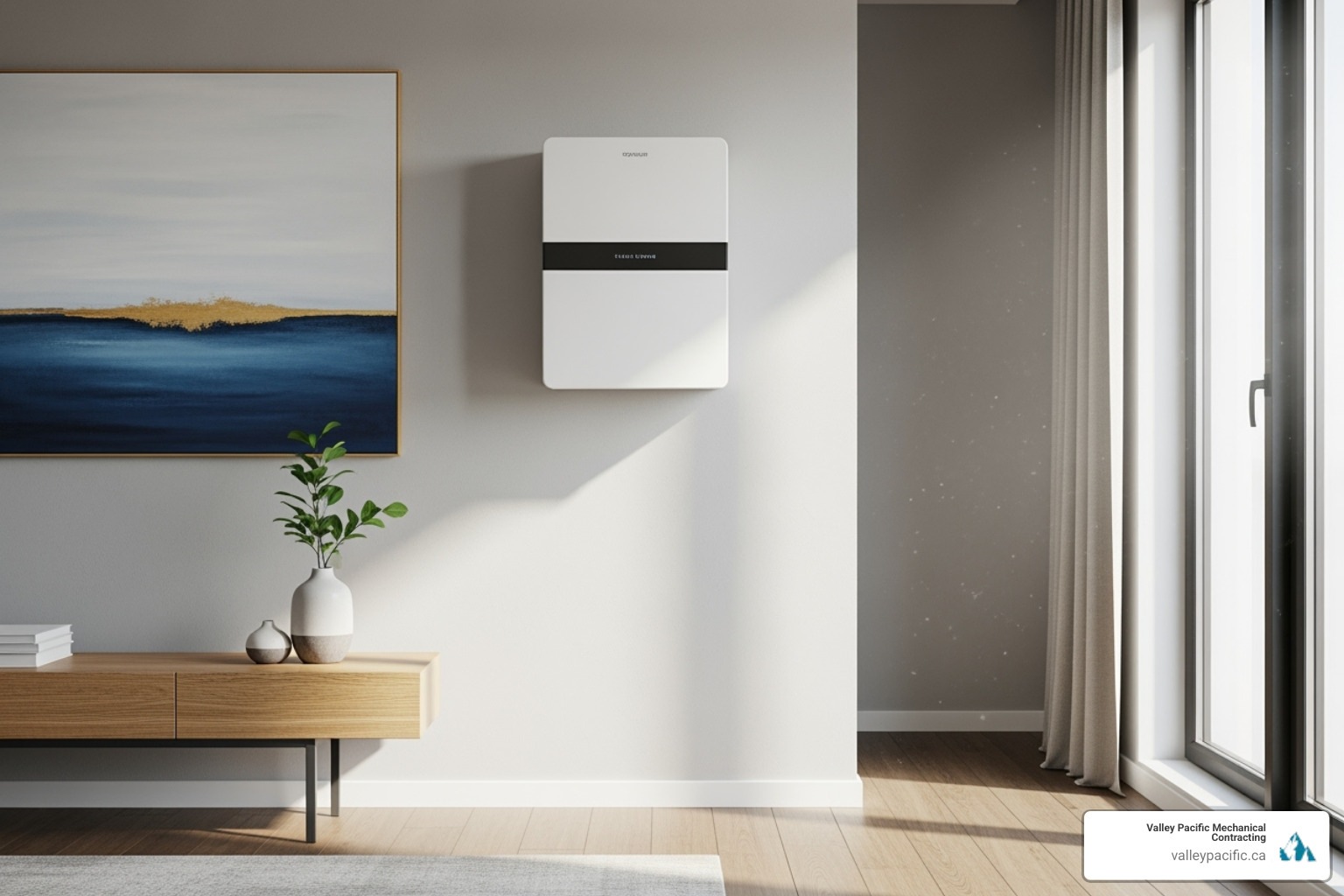 A ductless mini-split unit mounted on an interior wall - Coquitlam heat pump repair