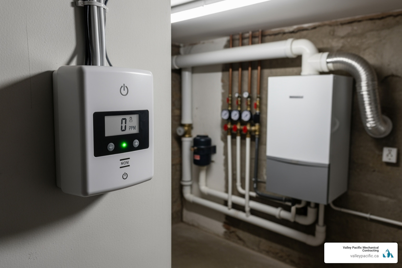 carbon monoxide detector near boiler - Boiler system maintenance