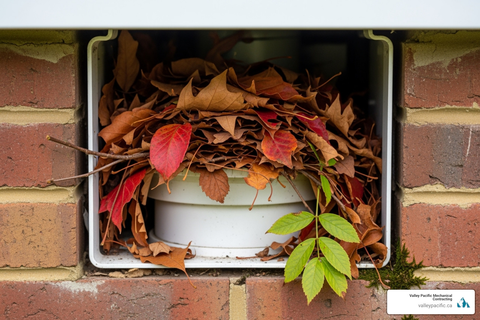 of a blocked flue terminal with leaves and twigs - Boiler flue repair of a blocked flue terminal with leaves and twigs - Boiler flue repair