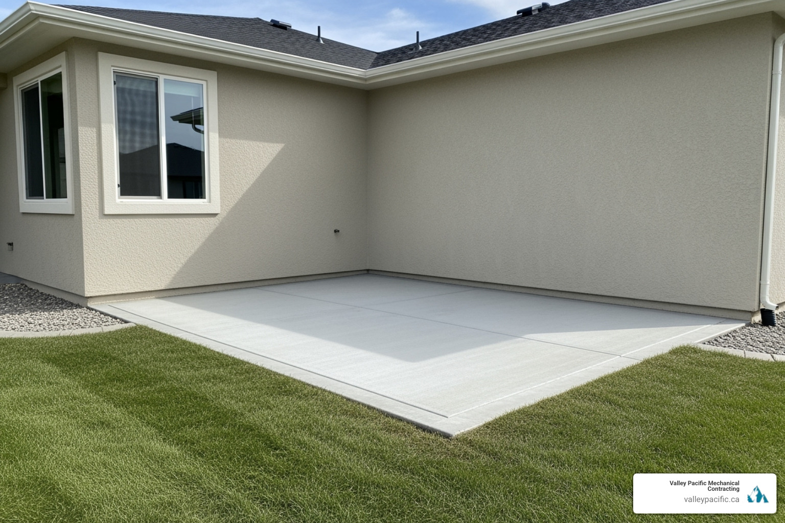 clear outdoor space ready for an HVAC unit - Daikin heat pump install clear outdoor space ready for an HVAC unit - Daikin heat pump install