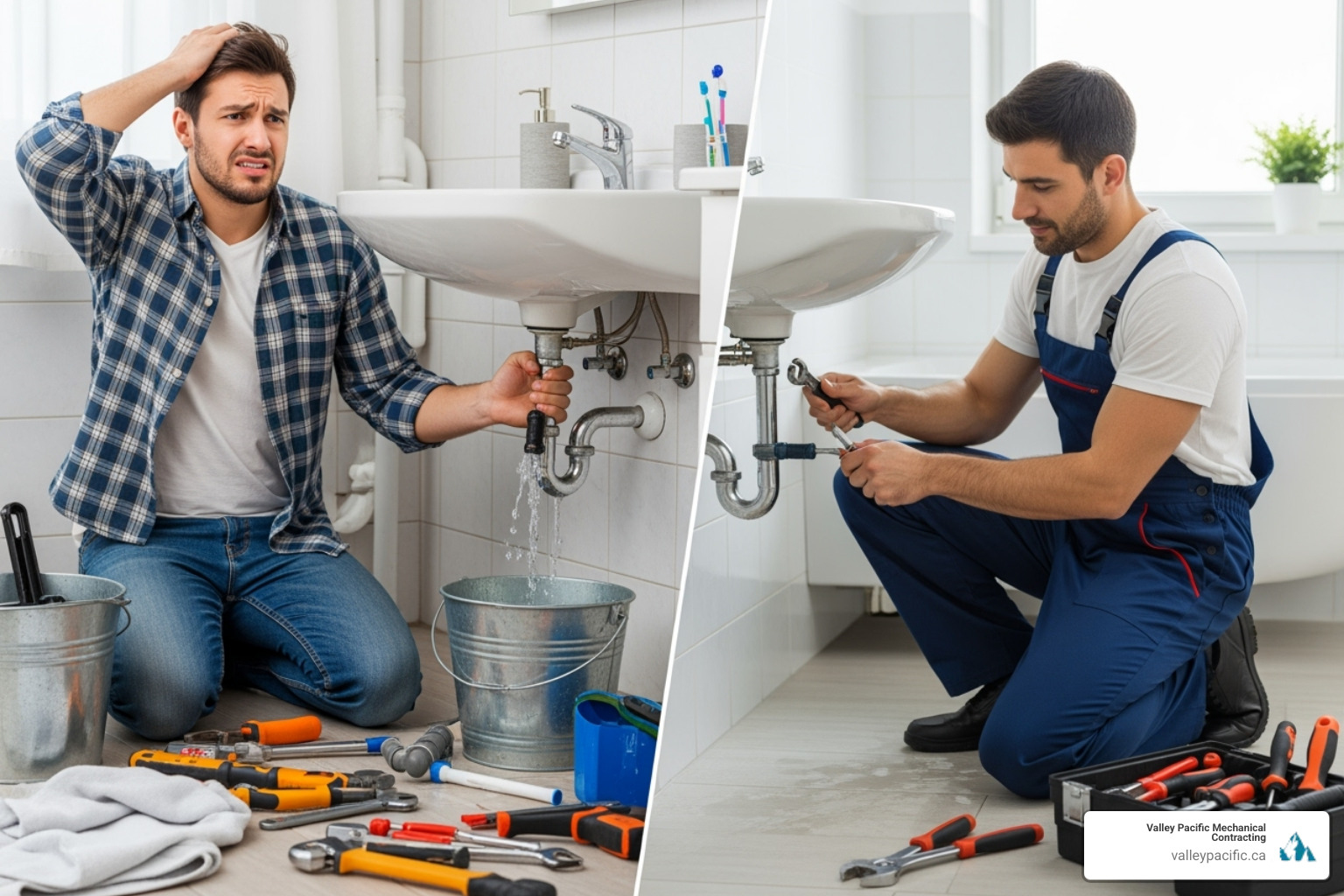 DIY vs Pro Plumbing - plumber langley bc