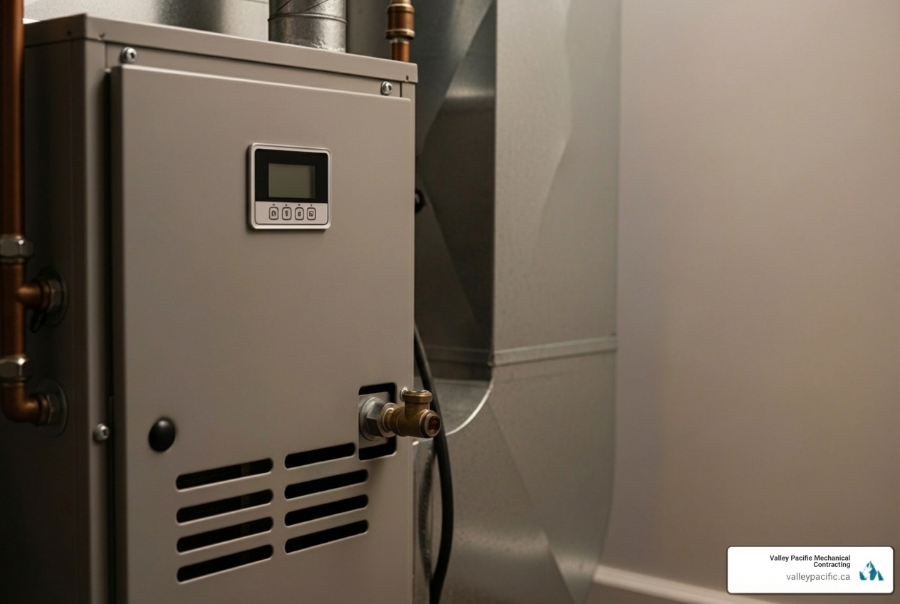 Infographic showing 5 warning signs your furnace needs professional repair: unusual noises like banging or rattling, inconsistent heating or cold spots in your home, rising energy bills without increased usage, frequent on-off cycling or short cycling, and a yellow pilot light instead of blue - best furnace repair in pitt meadows, bc