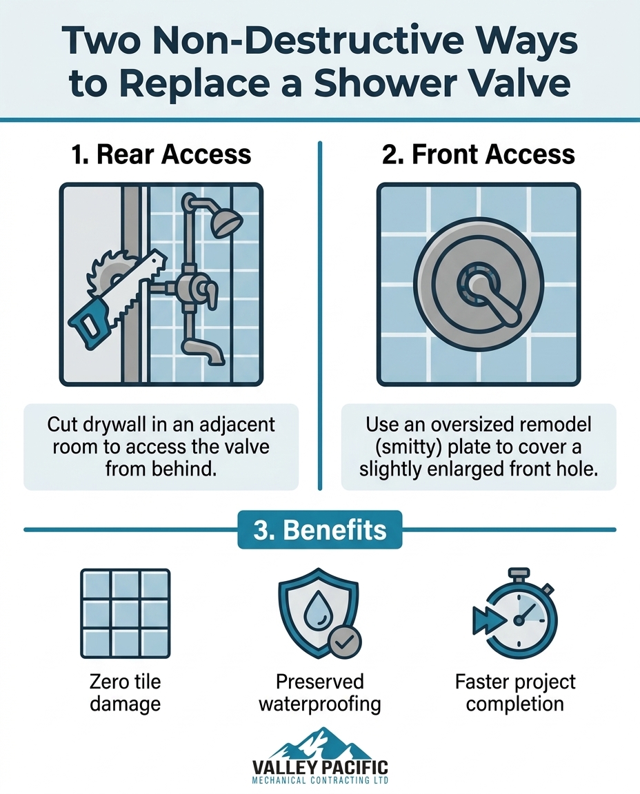 Two Non-Destructive Ways to Replace a Shower Valve