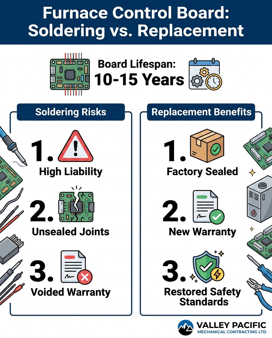 Furnace Control Board: Soldering vs. Replacement