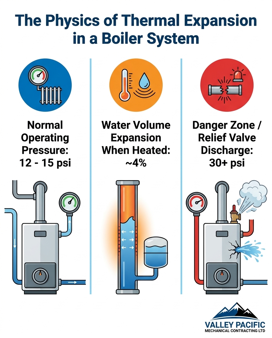 The Physics of Thermal Expansion in a Boiler System