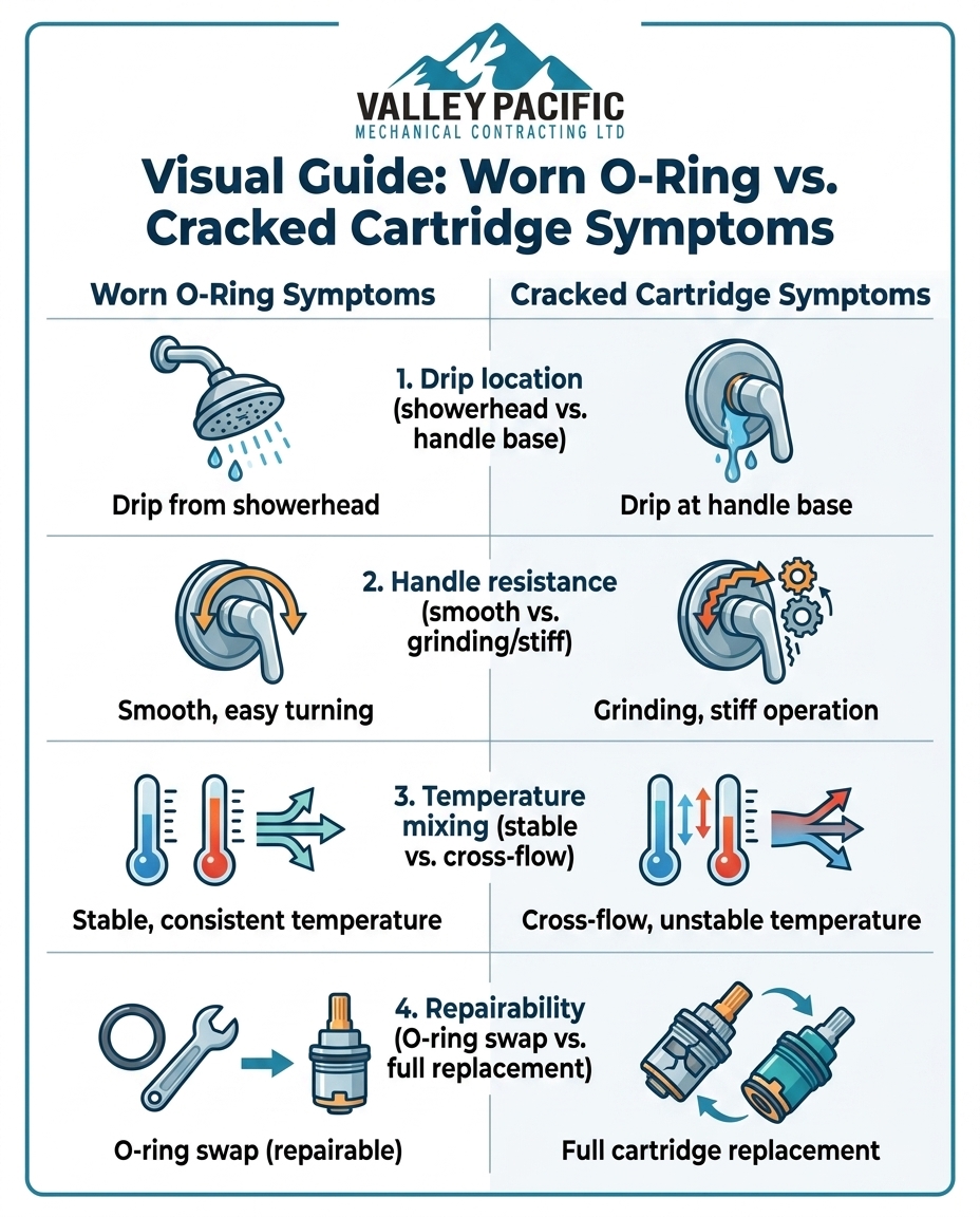 Visual Guide: Worn O-Ring vs. Cracked Cartridge Symptoms