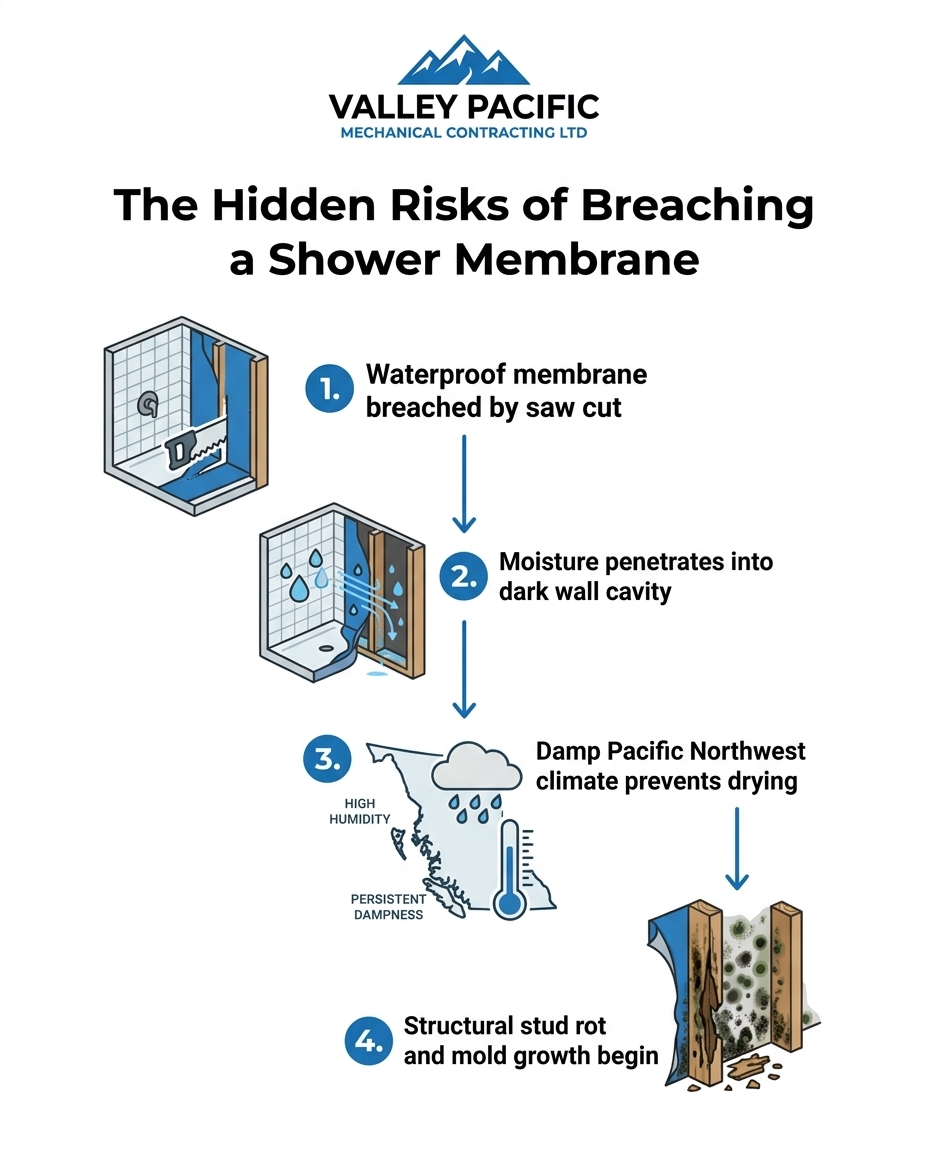 The Hidden Risks of Breaching a Shower Membrane