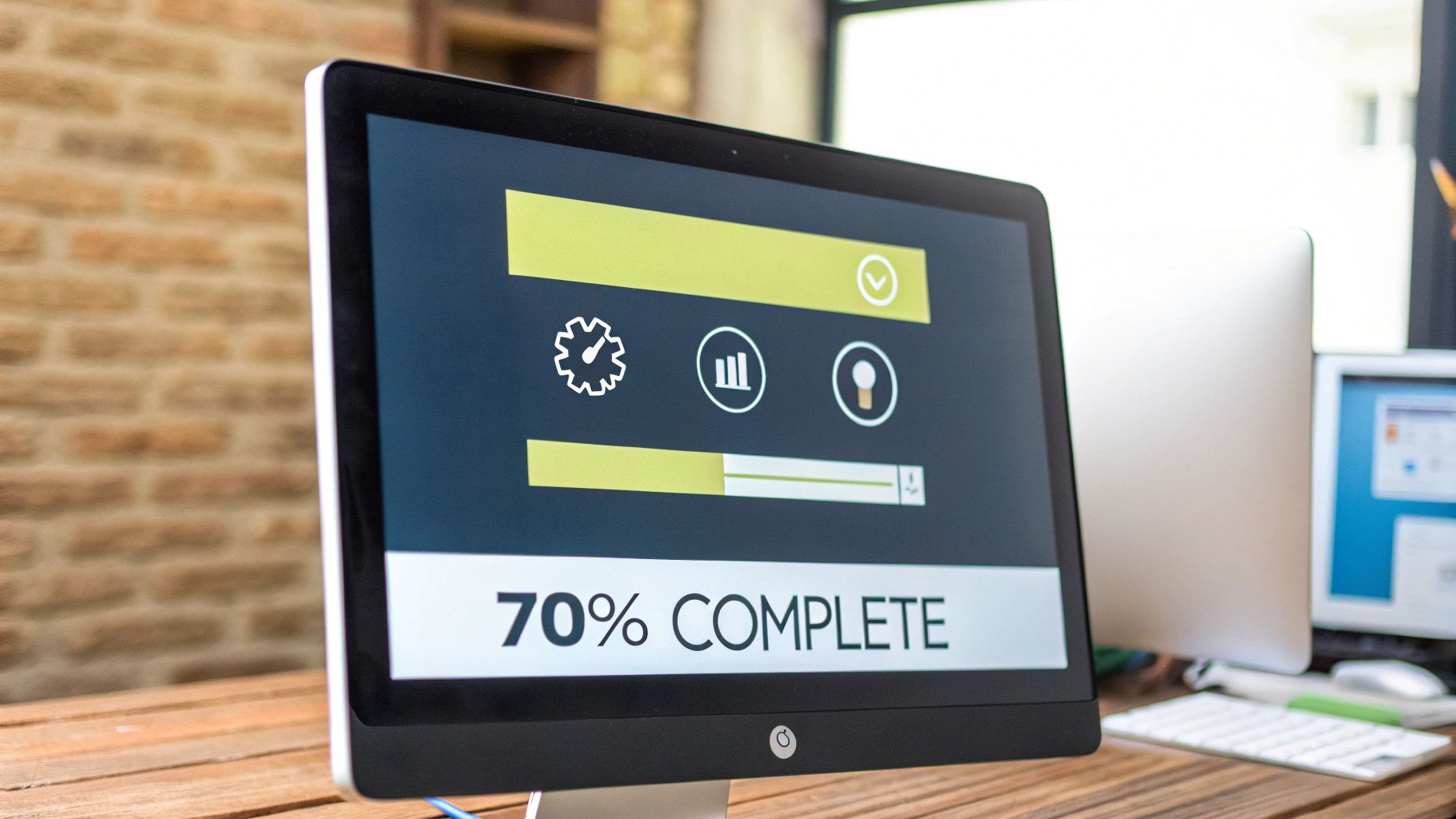 Votre progression : 70% complétée, l'IA suggère de finaliser ces étapes