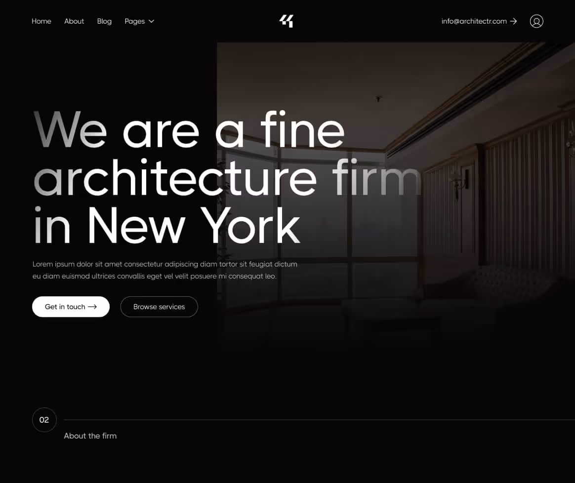 Architectr X - Home V1 Page - Architecture Firm Webflow Template