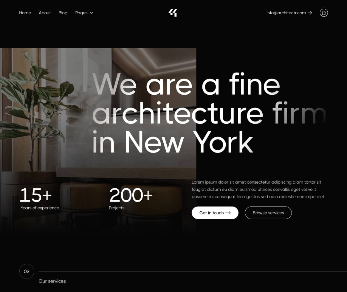 Architectr X - Home V2 Page - Architecture Firm Webflow Template