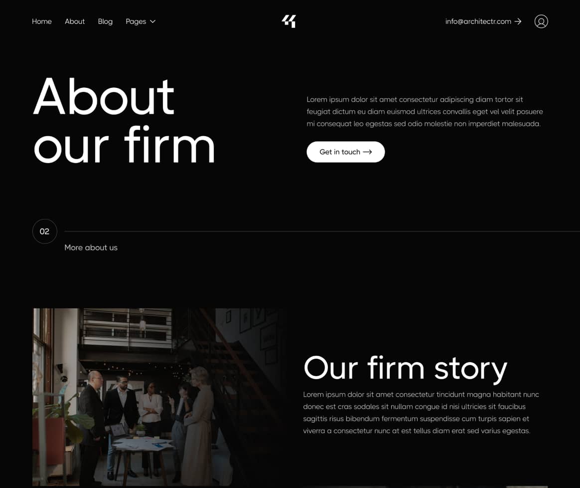 Architectr X - About Page - Architecture Firm Webflow Template