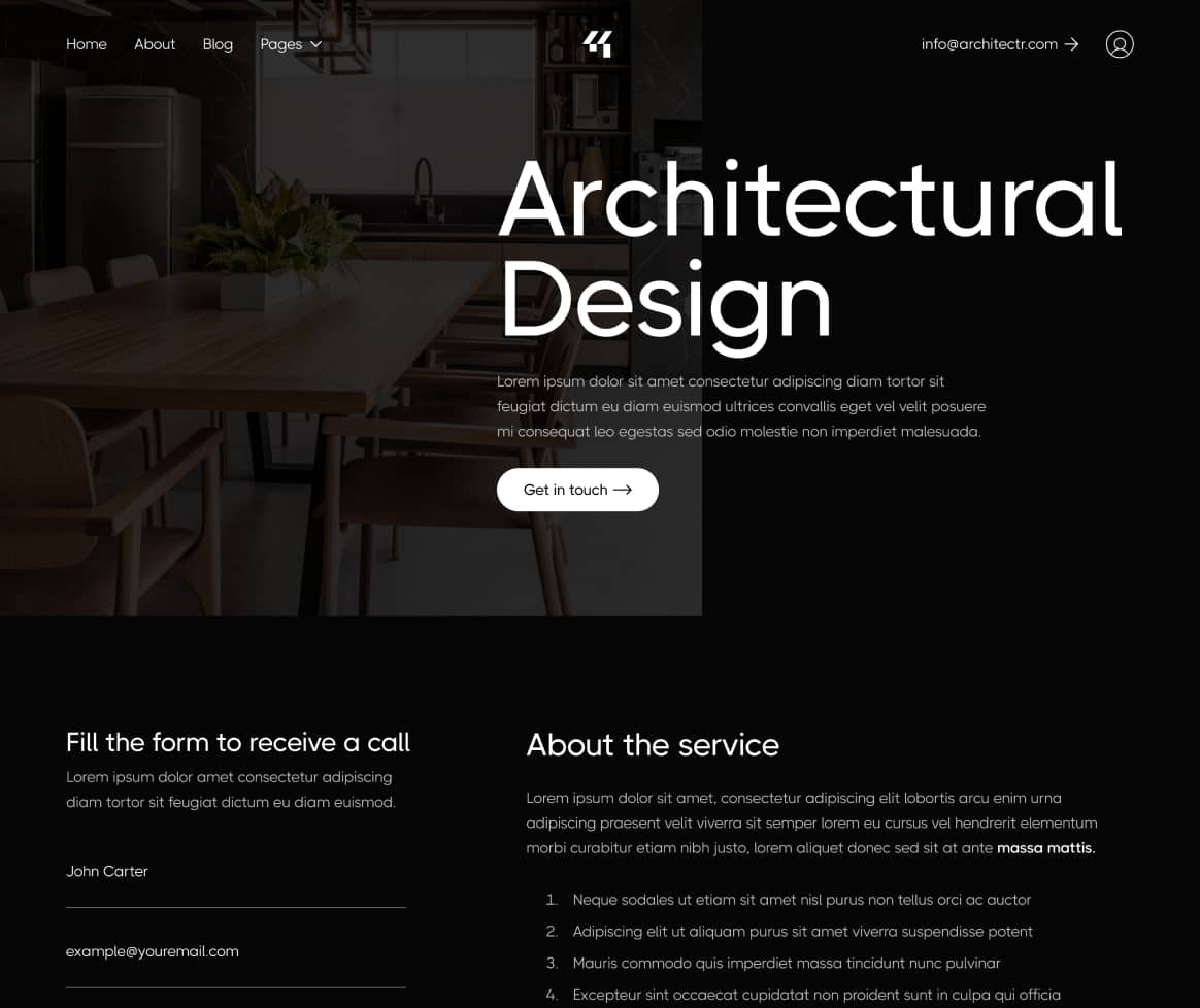 Architectr X - Service Single Page - Architecture Firm Webflow Template