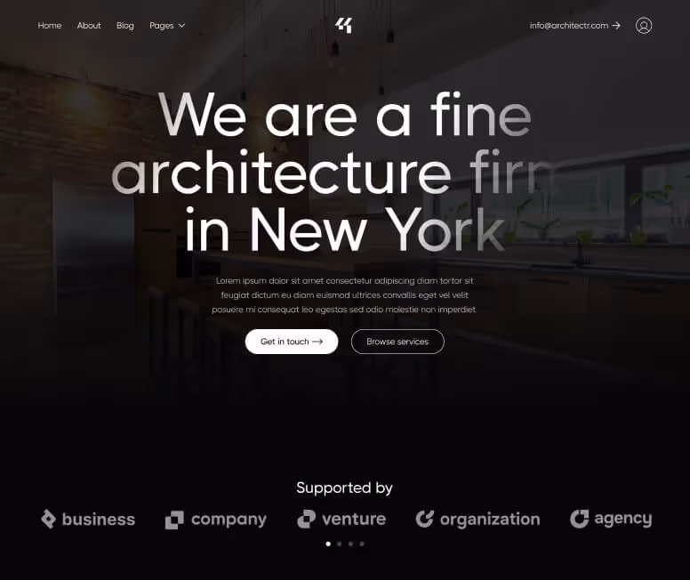 Home V3 Page - Architectr Webflow Template