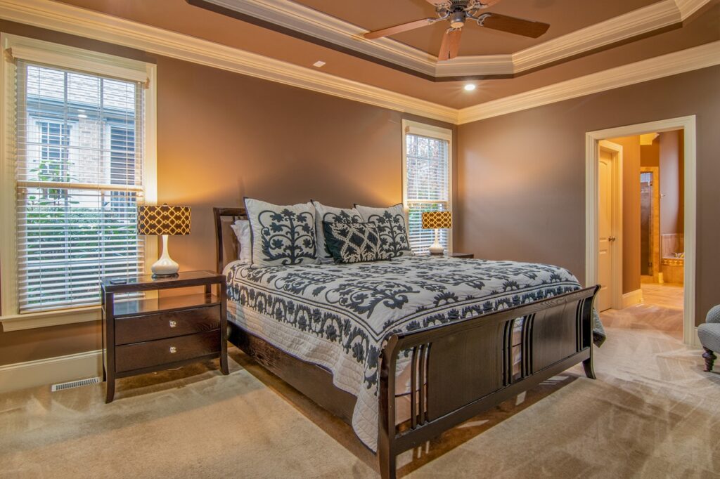 wooden bed