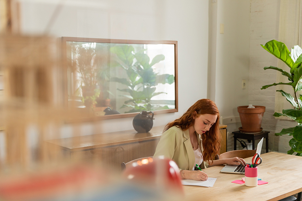office and girl