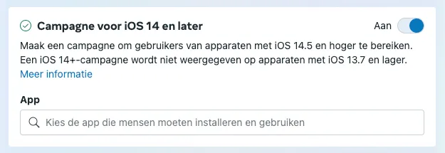 Meta advertenties na IOS 14.5 update targeting