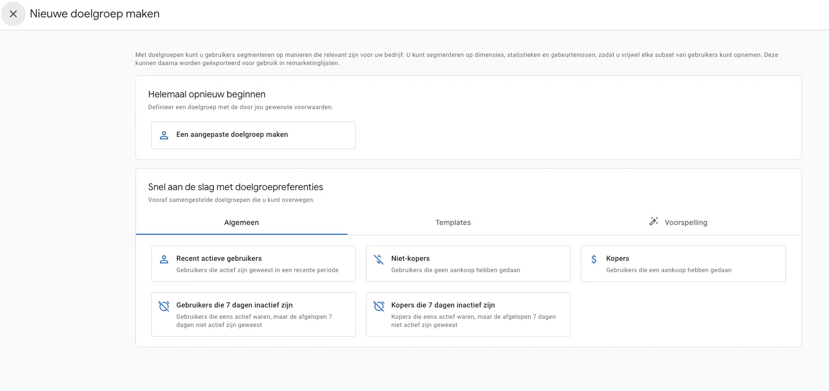 GA4 audience segment maken