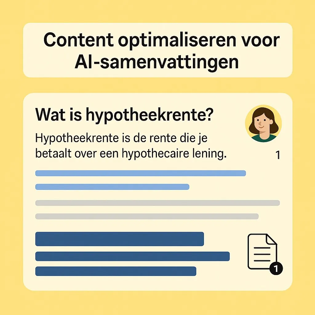 1. Content optimaliseren voor AI-samenvattingen- voorbeeld hypotheerente