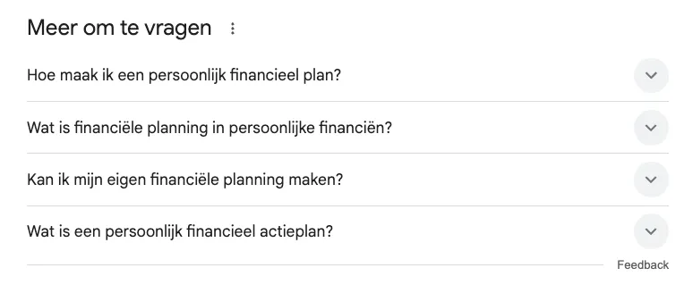 SERP SEO vragen cluster content.