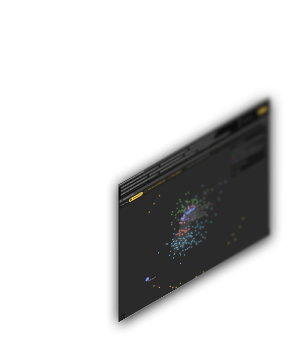 Animated exploded image collage screen: Comms Mapping