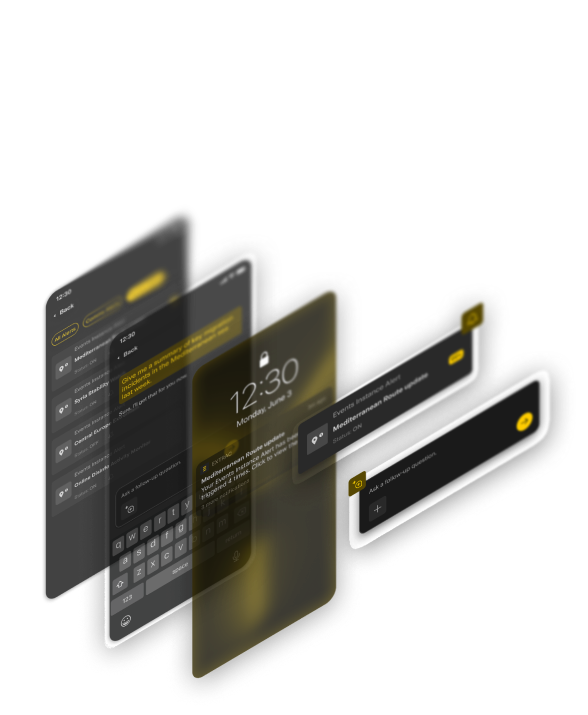 ExTrac mobile app screens