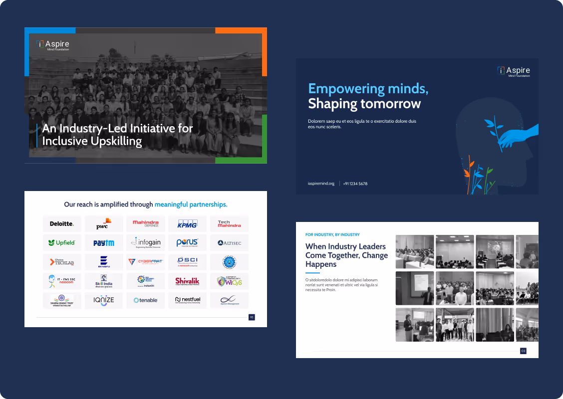 Modern presentation design for a nonprofit organization 