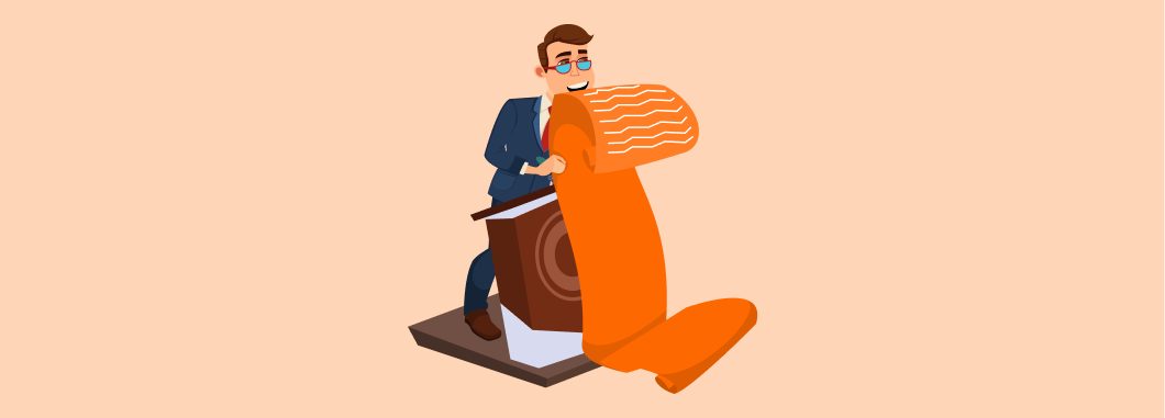Man delivering a talk track